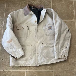 Vintage Carhartt Canvas Balnked Lined Coat